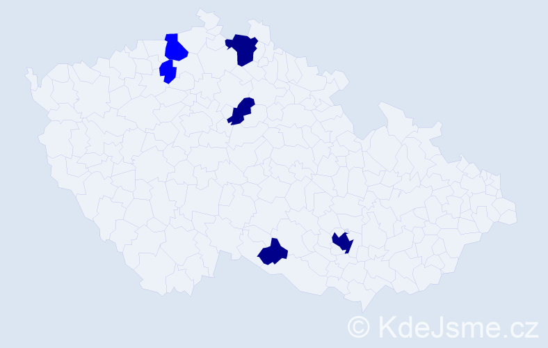 Příjmení: 'Keith', počet výskytů 10 v celé ČR