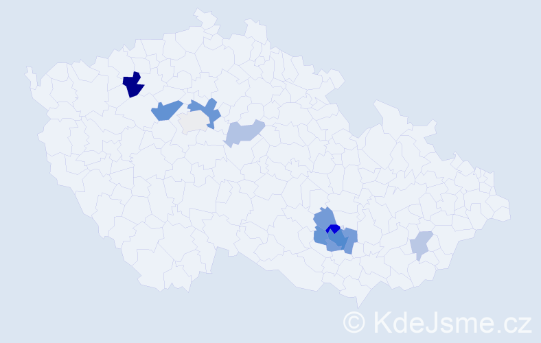 Příjmení: 'Rigl', počet výskytů 31 v celé ČR