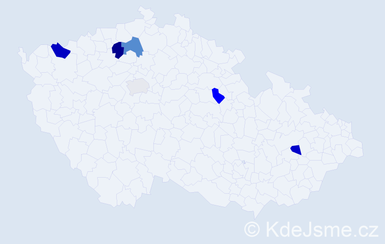 Příjmení: 'Matvijová', počet výskytů 9 v celé ČR