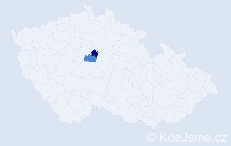 Příjmení: 'Merell', počet výskytů 6 v celé ČR