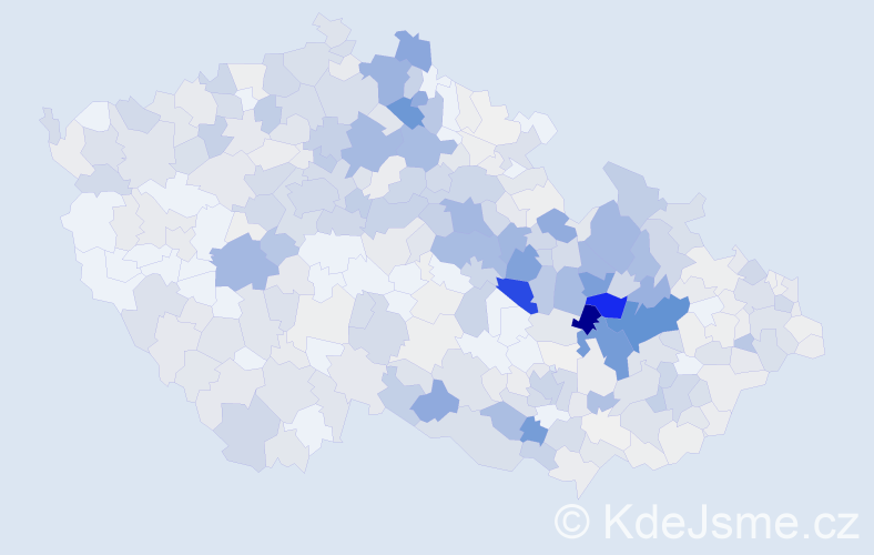 Příjmení: 'Kvapil', počet výskytů 2163 v celé ČR