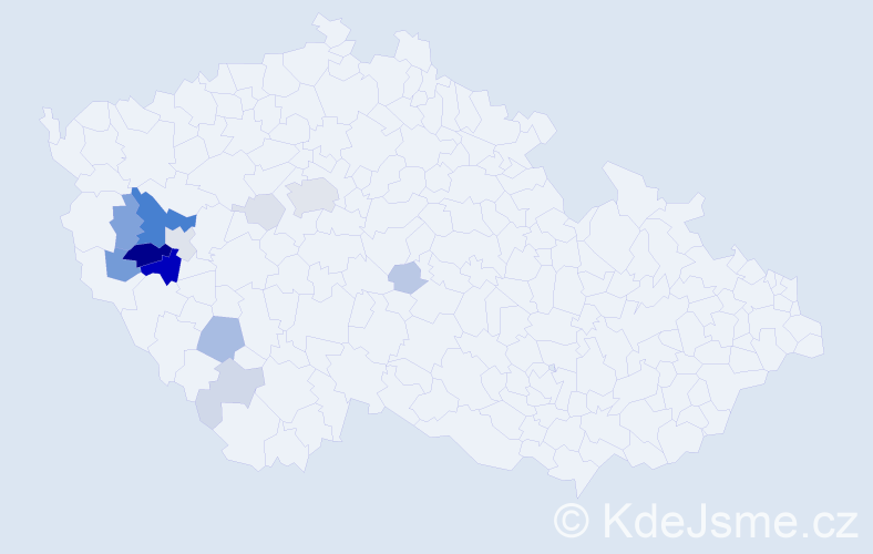 Příjmení: 'Dražský', počet výskytů 53 v celé ČR