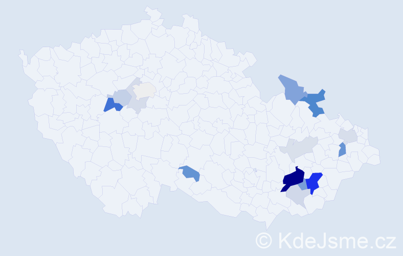 Příjmení: 'Druláková', počet výskytů 46 v celé ČR