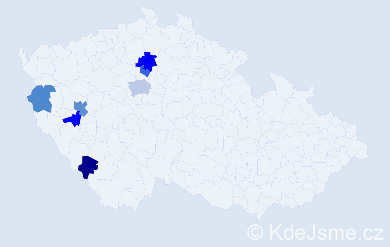 Příjmení: 'Šisl', počet výskytů 13 v celé ČR
