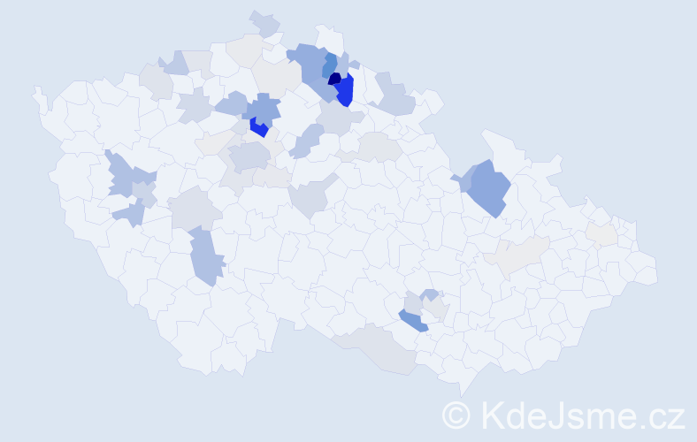 Příjmení: 'Hádková', počet výskytů 196 v celé ČR