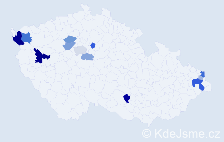 Příjmení: 'Lenárt', počet výskytů 28 v celé ČR