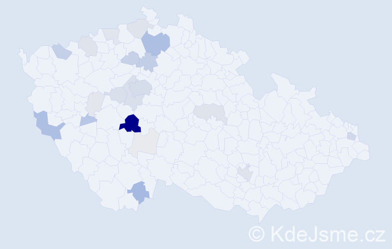Příjmení: 'Heran', počet výskytů 90 v celé ČR