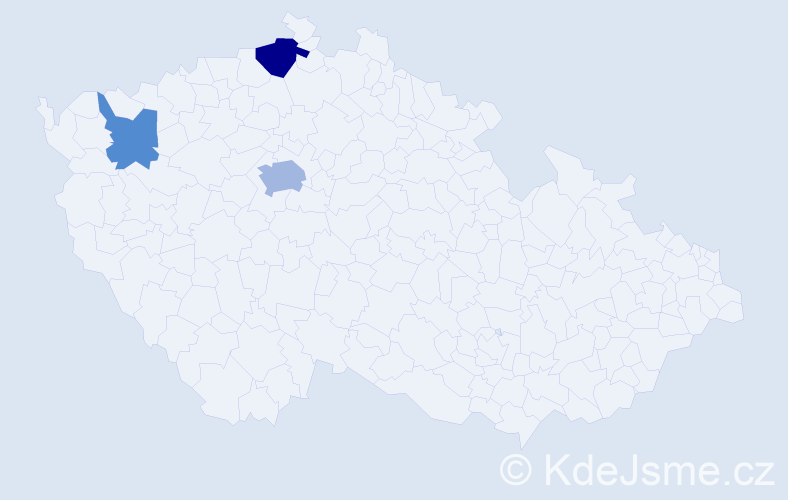 Příjmení: 'Markin', počet výskytů 6 v celé ČR