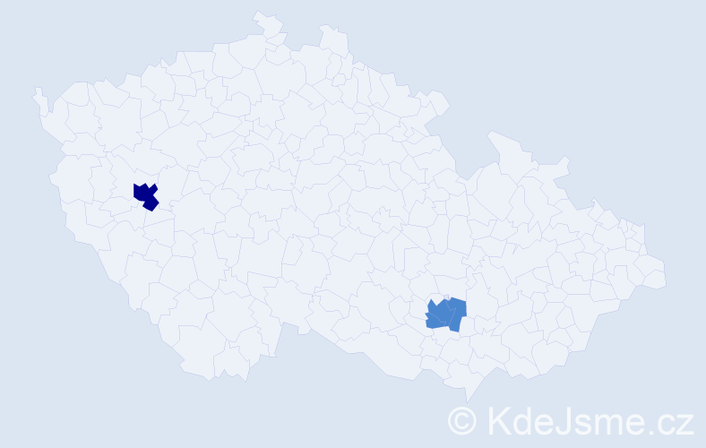 Příjmení: 'Sychyk', počet výskytů 5 v celé ČR