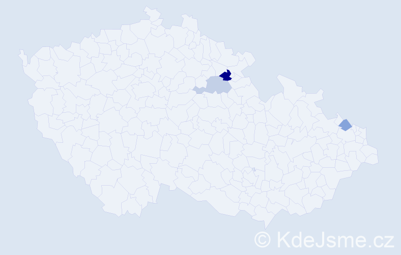 Příjmení: 'Cingeľ', počet výskytů 4 v celé ČR