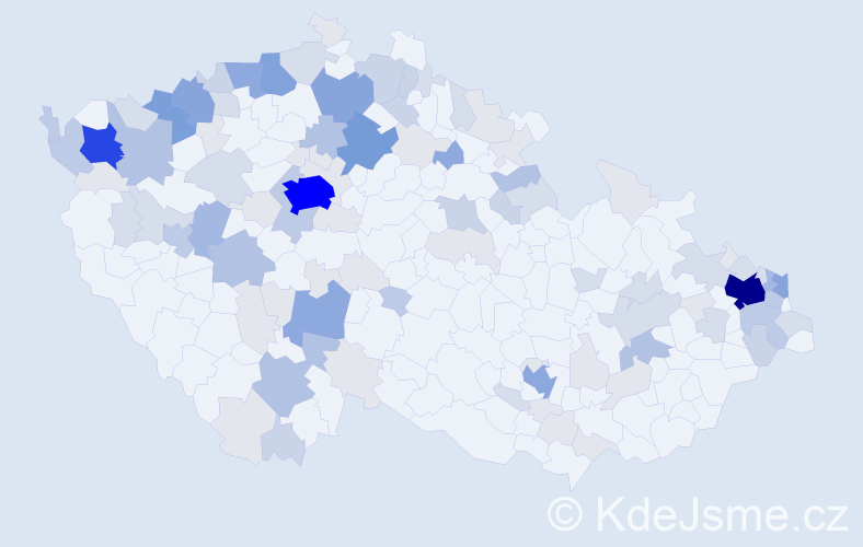 Příjmení: 'Balogh', počet výskytů 346 v celé ČR