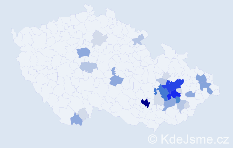Příjmení: 'Oral', počet výskytů 94 v celé ČR