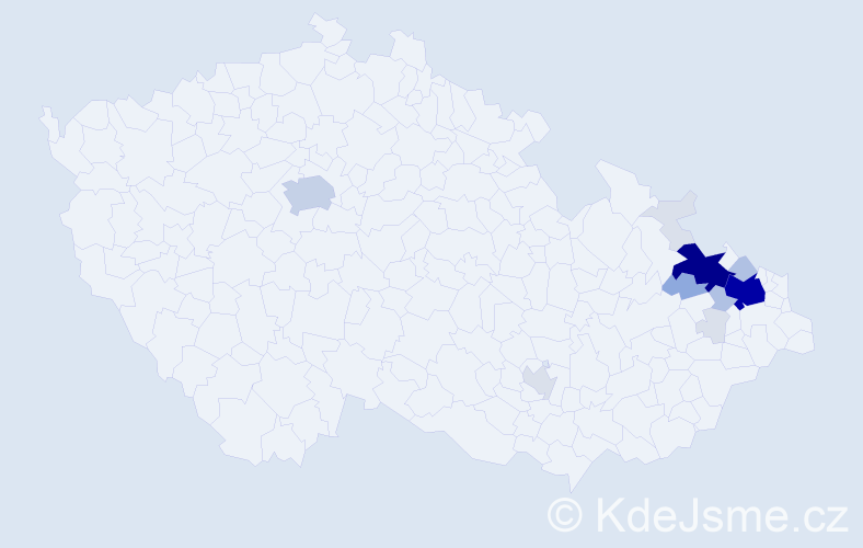 Příjmení: 'Balnarová', počet výskytů 60 v celé ČR