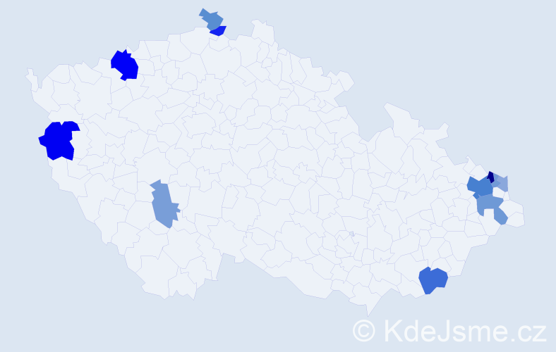 Příjmení: 'Marunič', počet výskytů 24 v celé ČR