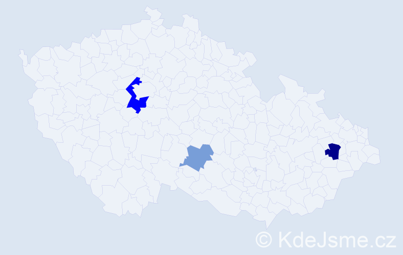 Příjmení: 'Dvorčuková', počet výskytů 6 v celé ČR