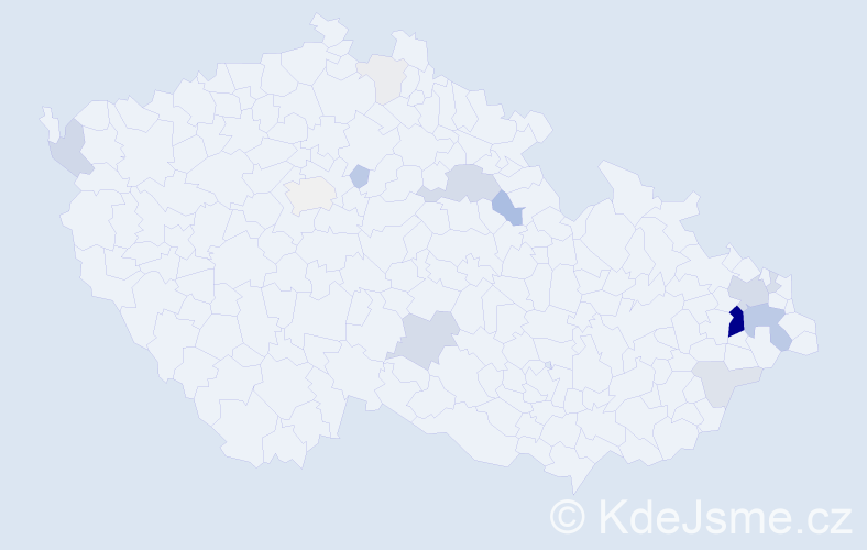 Příjmení: 'Lysová', počet výskytů 77 v celé ČR