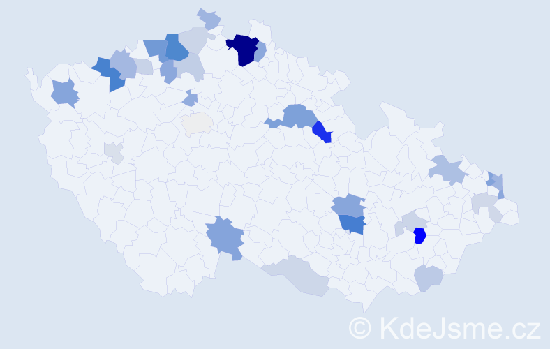 Příjmení: 'Grajcarová', počet výskytů 81 v celé ČR
