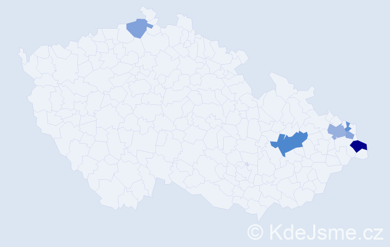 Příjmení: 'Surzynová', počet výskytů 11 v celé ČR