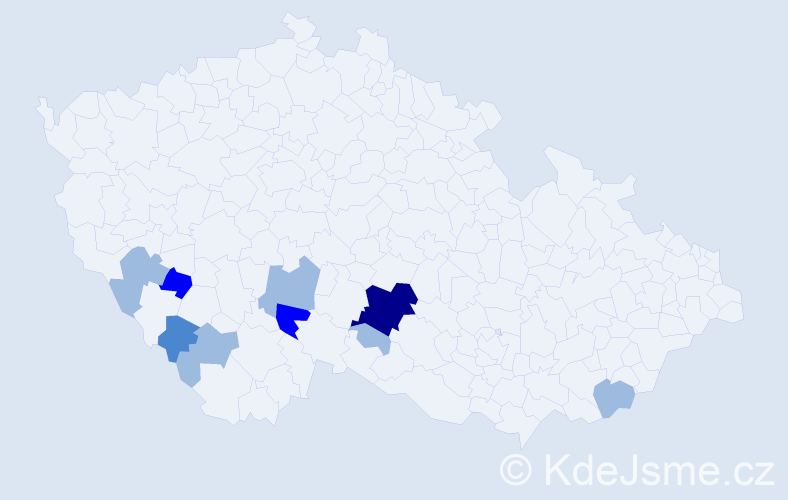 Příjmení: 'Semsei', počet výskytů 17 v celé ČR