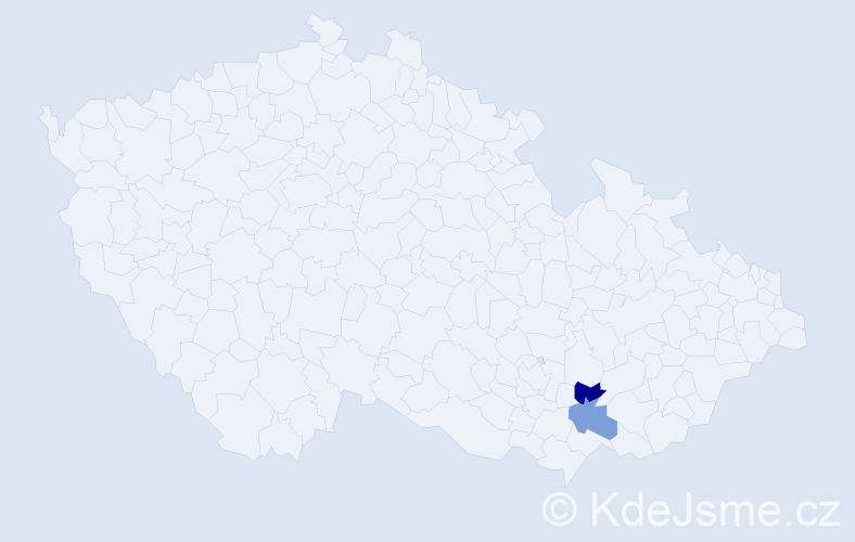Příjmení: 'Váczyová', počet výskytů 2 v celé ČR