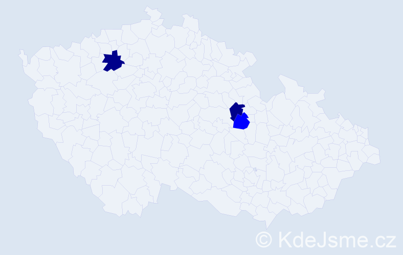 Příjmení: 'Mudrichová', počet výskytů 5 v celé ČR