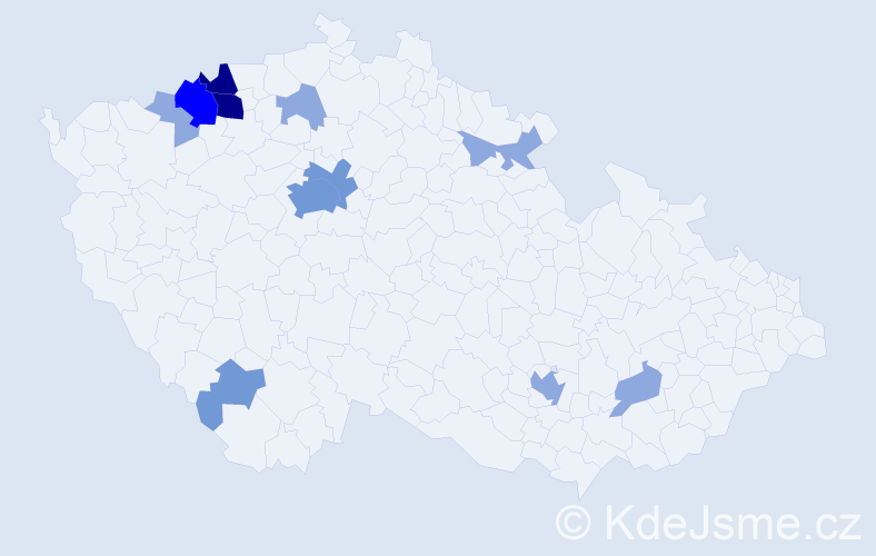 Příjmení: 'Kundert', počet výskytů 28 v celé ČR