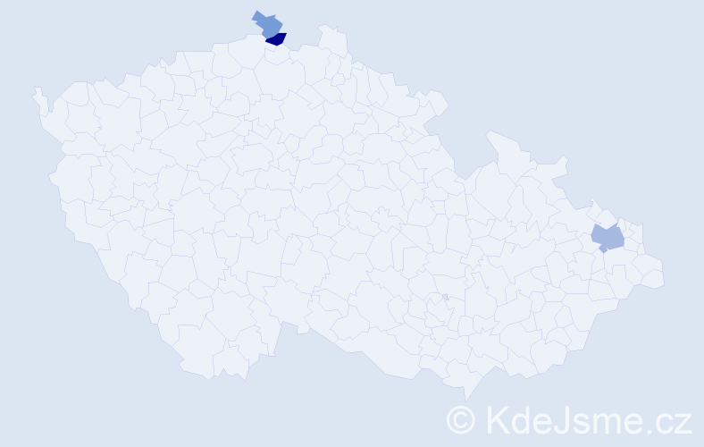 Příjmení: 'Szurdi', počet výskytů 6 v celé ČR