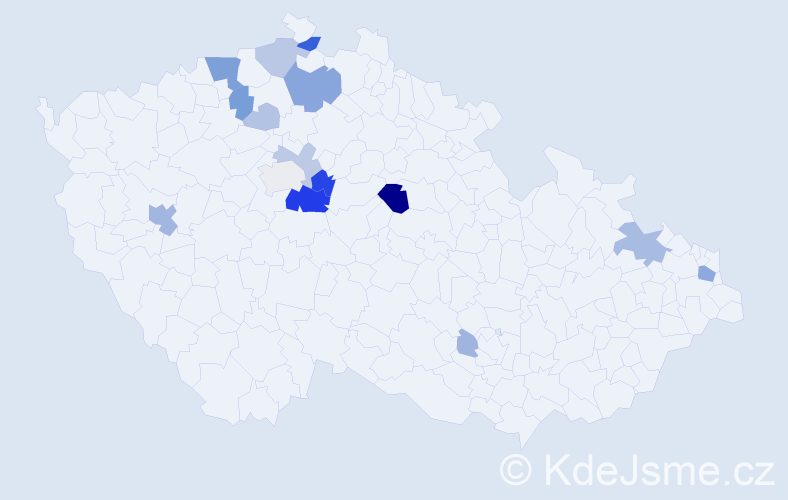 Příjmení: 'Lomičová', počet výskytů 53 v celé ČR