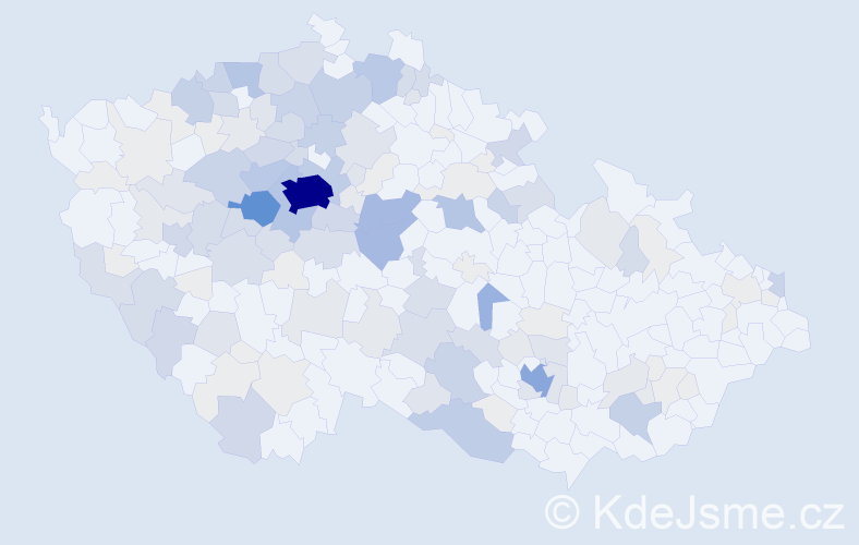 Příjmení: 'Konvalinková', počet výskytů 532 v celé ČR