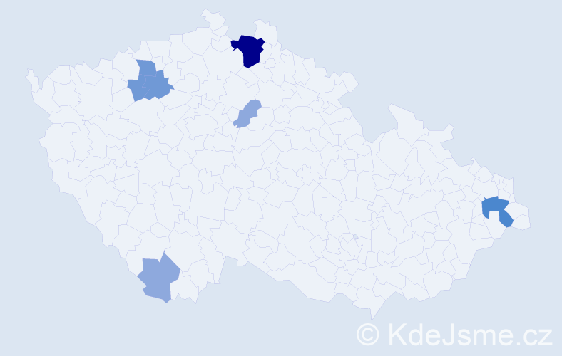 Příjmení: 'Matunák', počet výskytů 17 v celé ČR