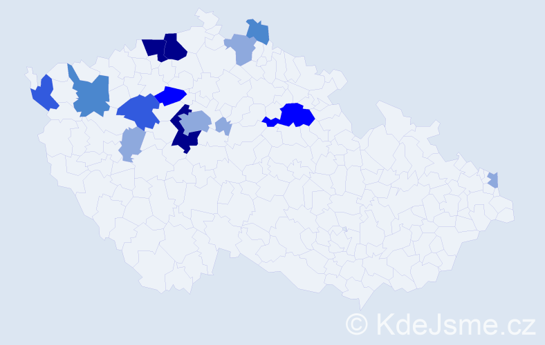 Příjmení: 'Barsa', počet výskytů 38 v celé ČR