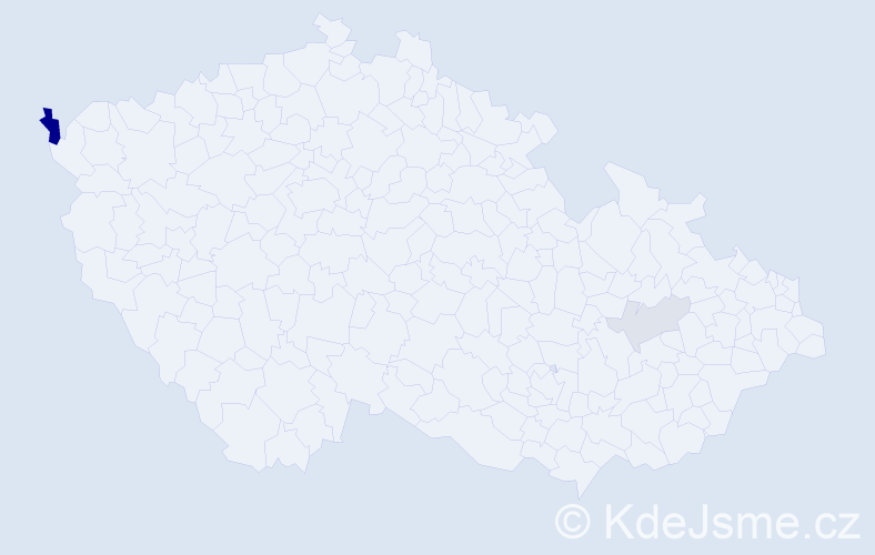 Příjmení: 'Utikalová', počet výskytů 5 v celé ČR