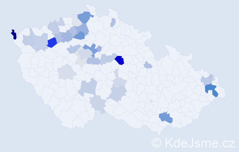 Příjmení: 'Čerňanská', počet výskytů 100 v celé ČR