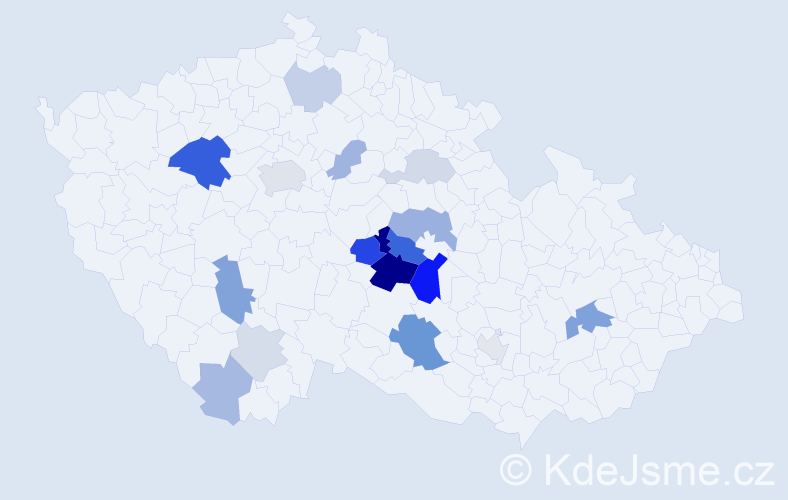 Příjmení: 'Remar', počet výskytů 43 v celé ČR