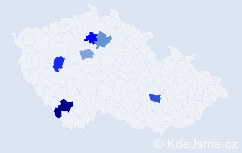 Příjmení: 'Tarnavskyy', počet výskytů 10 v celé ČR