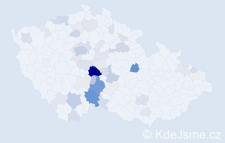 Příjmení: 'Vopálková', počet výskytů 179 v celé ČR