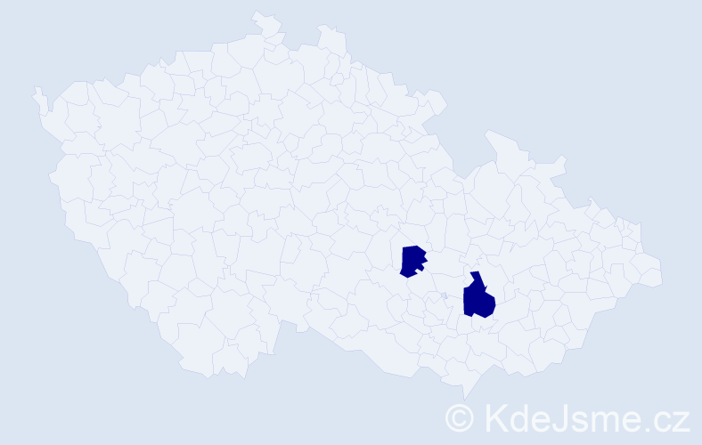 Příjmení: 'Pučán', počet výskytů 2 v celé ČR