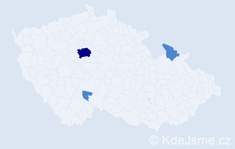 Příjmení: 'Dimitrijevič', počet výskytů 5 v celé ČR