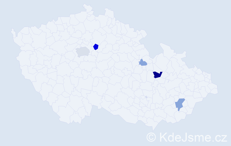 Příjmení: 'Castillo', počet výskytů 15 v celé ČR