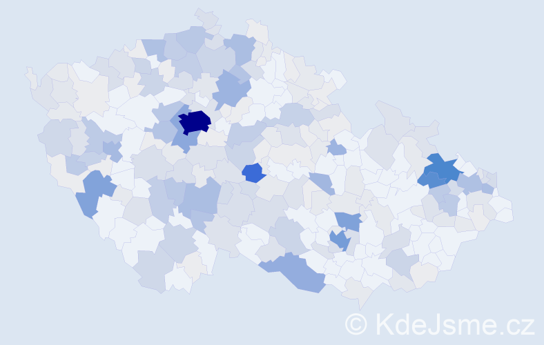 Příjmení: 'Cihlář', počet výskytů 1039 v celé ČR