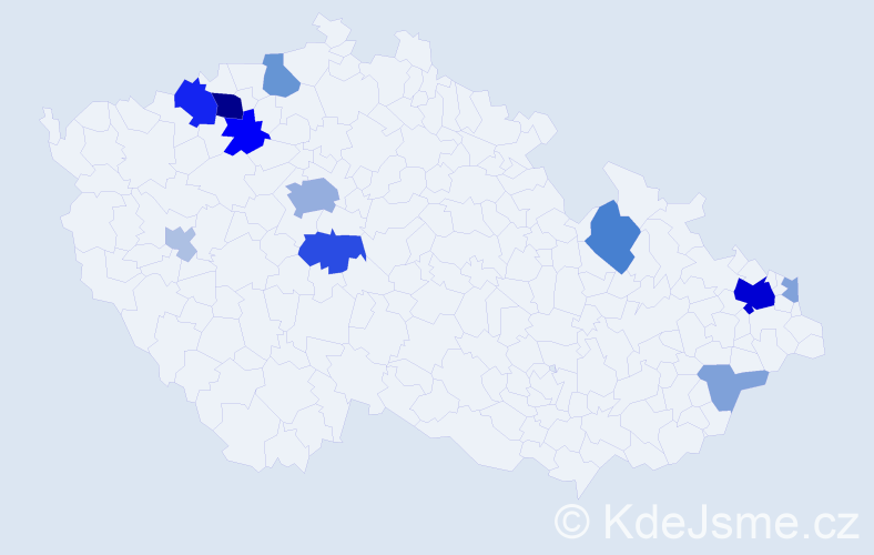Příjmení: 'Levický', počet výskytů 35 v celé ČR