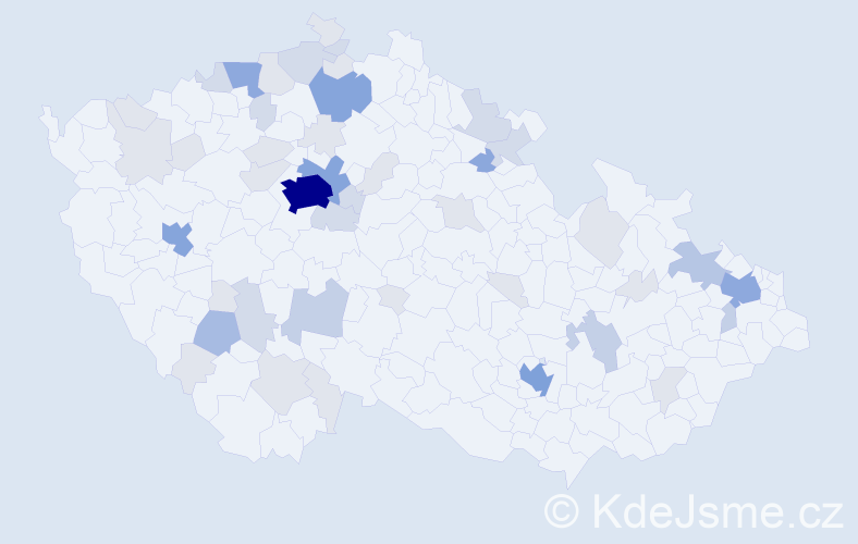 Příjmení: 'Reichertová', počet výskytů 142 v celé ČR