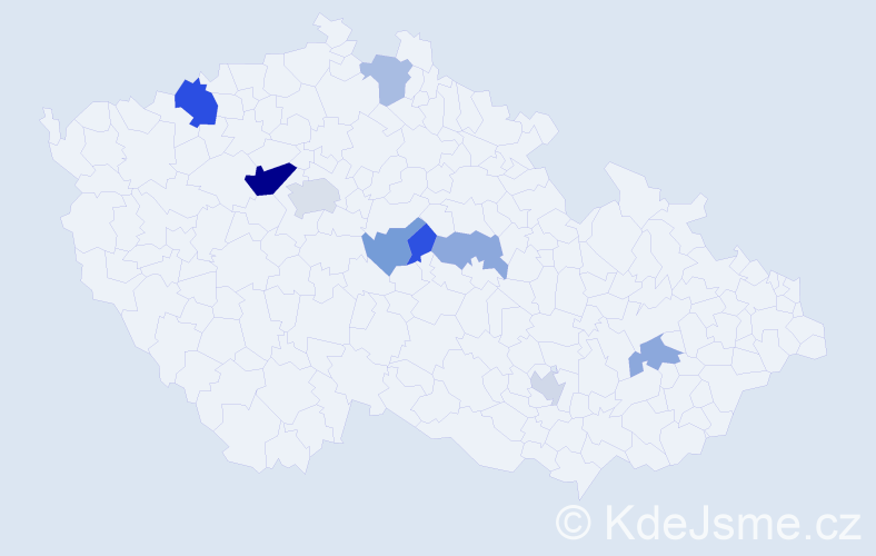 Příjmení: 'Sulanská', počet výskytů 17 v celé ČR