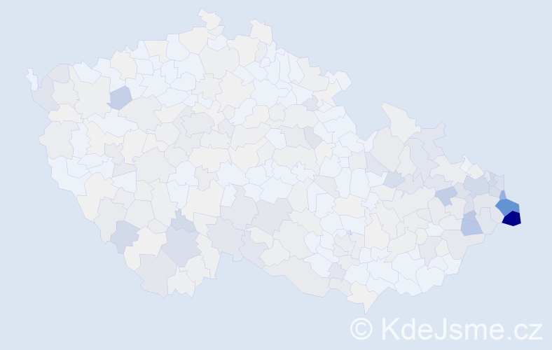 Příjmení: 'Kantorová', počet výskytů 1368 v celé ČR