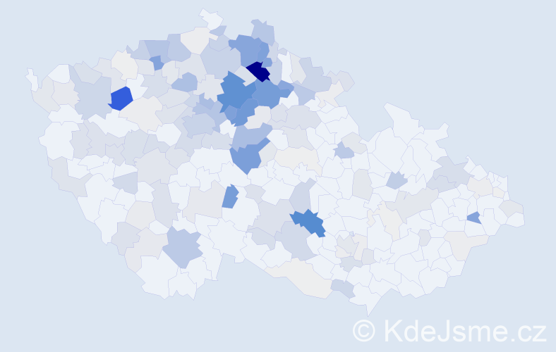 Příjmení: 'Brodská', počet výskytů 629 v celé ČR