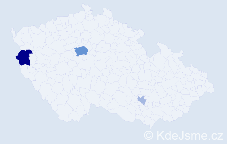 Příjmení: 'Chopa', počet výskytů 9 v celé ČR