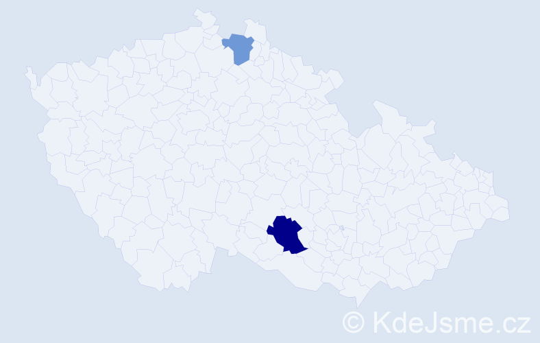 Příjmení: 'Kristofčák', počet výskytů 6 v celé ČR
