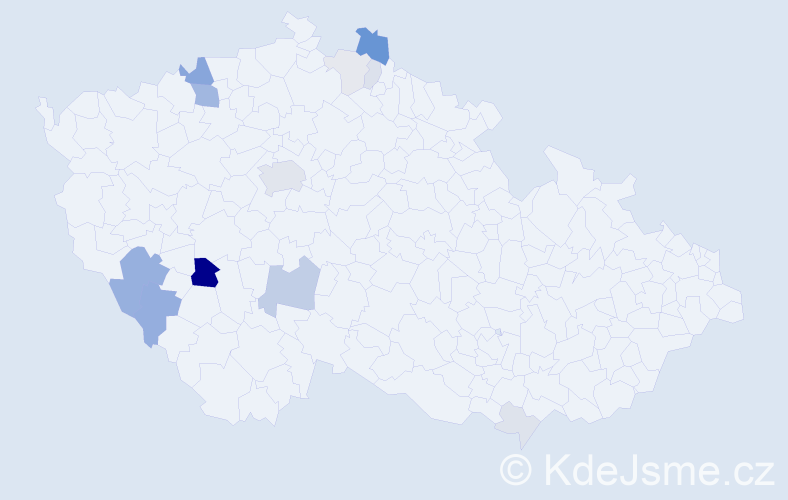 Příjmení: 'Oulehle', počet výskytů 40 v celé ČR