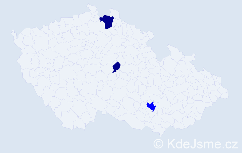 Příjmení: 'Mišutková', počet výskytů 5 v celé ČR