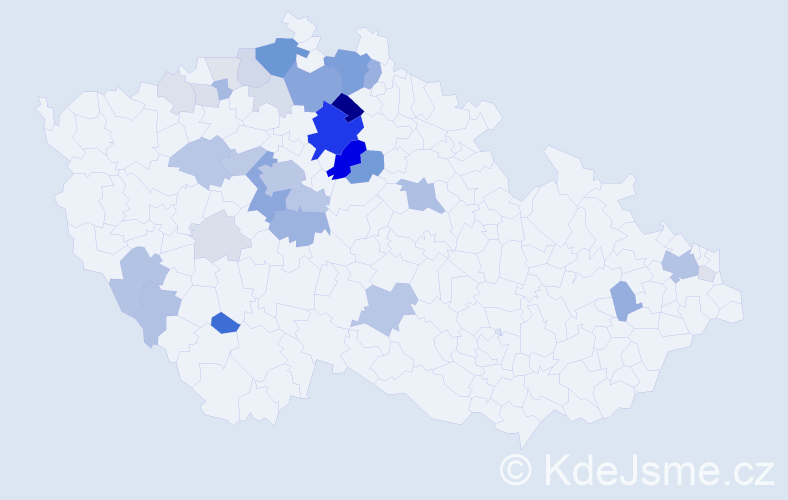 Příjmení: 'Zdobinský', počet výskytů 131 v celé ČR